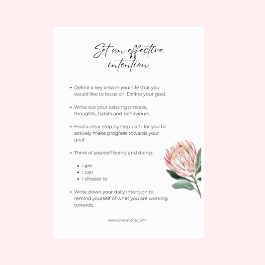 Set an Effective Intention Card