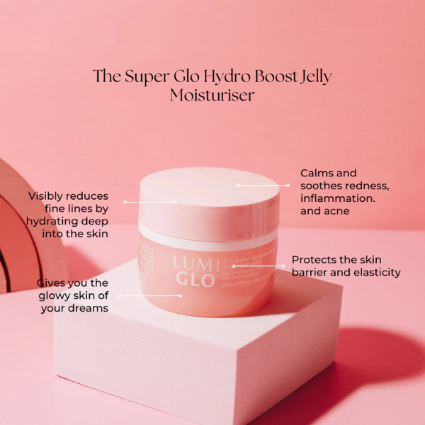 The Super Glo Hydro Boost Jelly Moisturiser