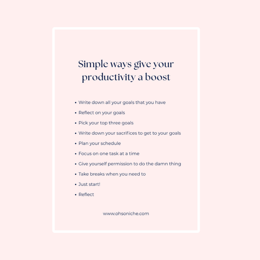 Boost Productivity Card