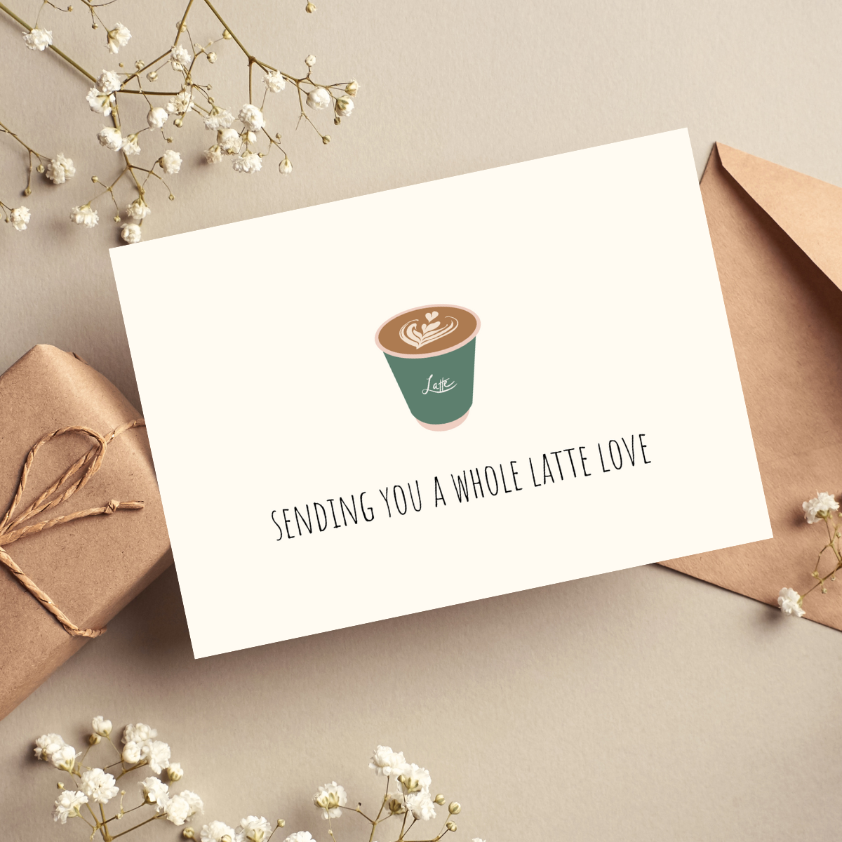 Sending You Whole Latte Love Card