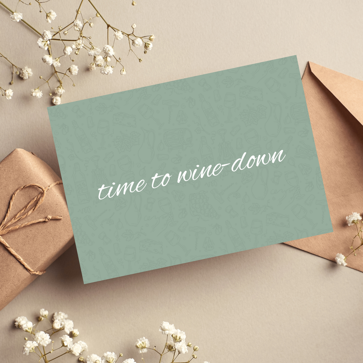 Time to Wine-Down Card