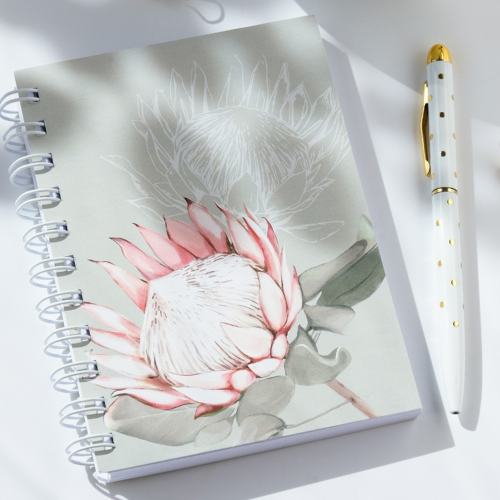 Protea Spiral Notebook (Lined) - A5