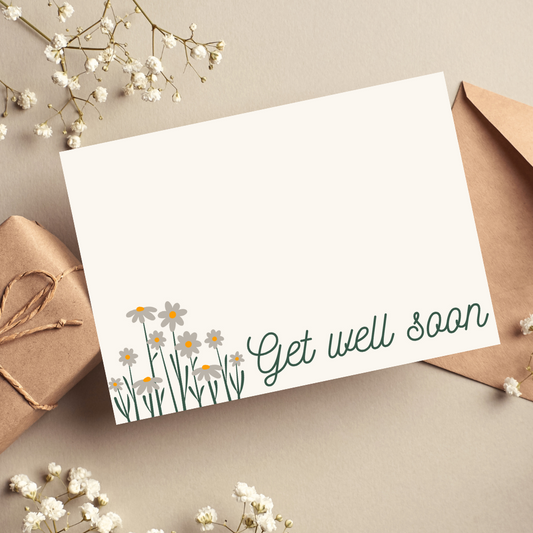 Floral Get Well Soon Card