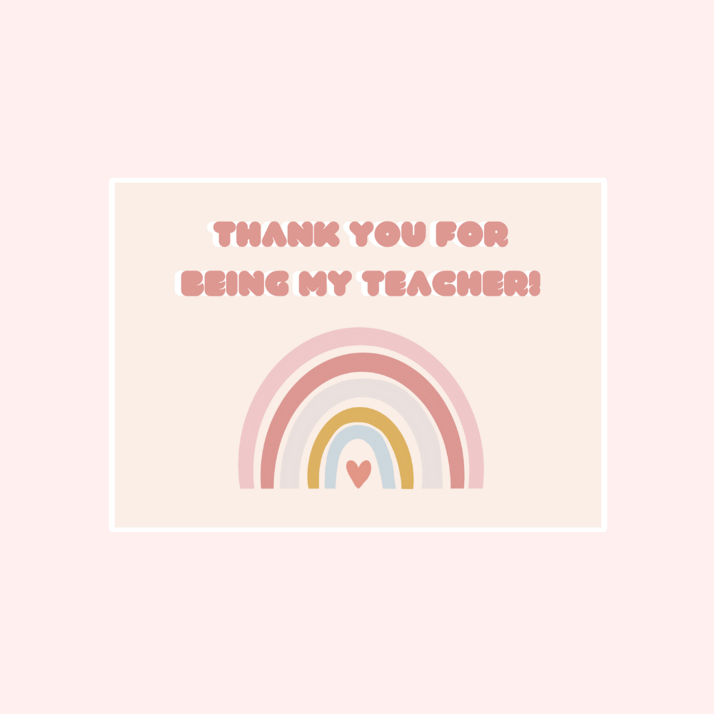 Thank You Teacher Card