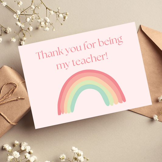 Thank You For Being My Teacher Card