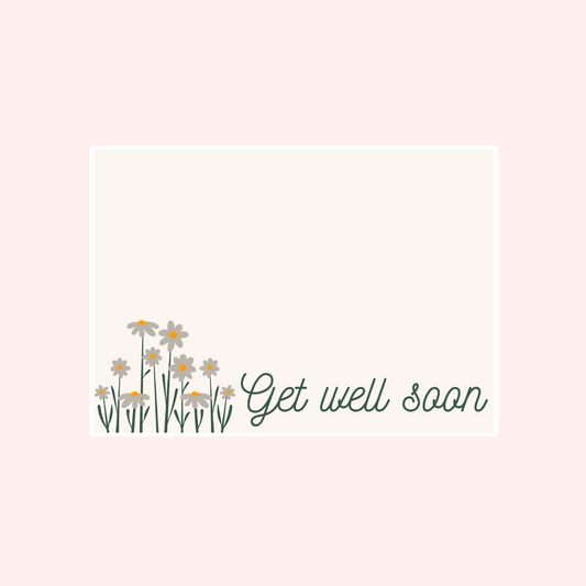 Floral Get Well Soon Card