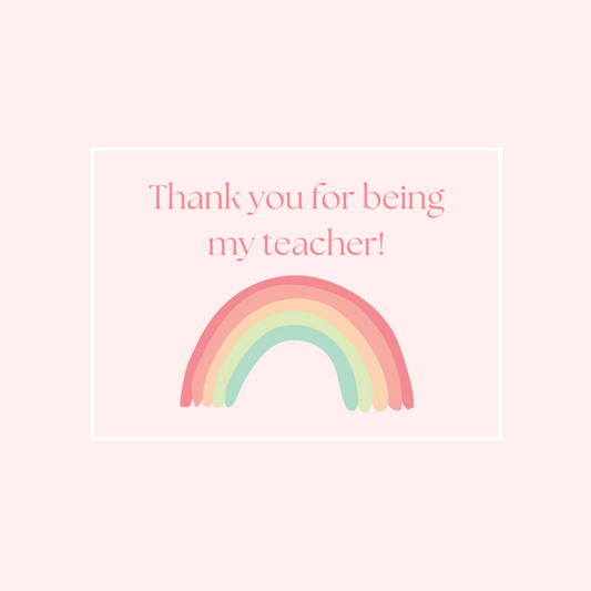 Thank You For Being My Teacher Card