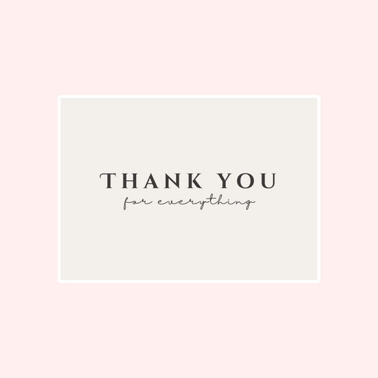 Thank you for everything Card