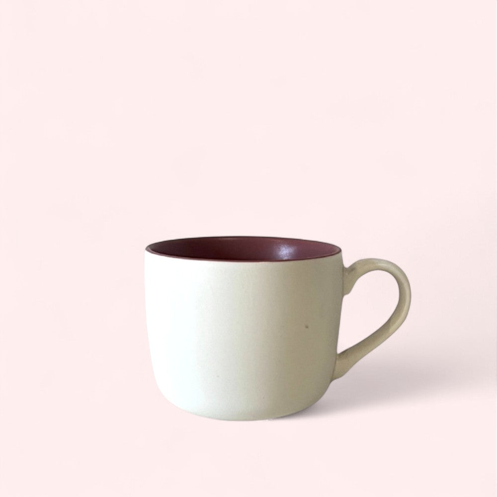 White & Pink Ceramic Mug
