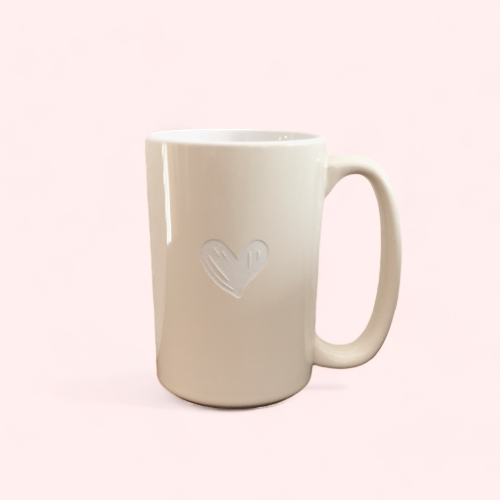 luxury heart engraved mug